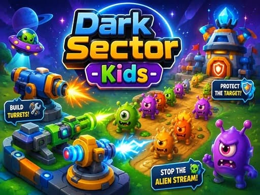 다크 섹터 키즈 리뷰 — 외계인 물결 속 터렛 예산 계산기 - play online free