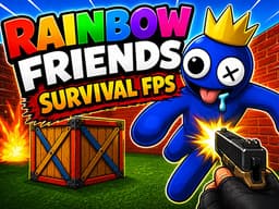 Supervivencia FPS Rainbow Friends: Terror Colorido y Tiros Tácticos