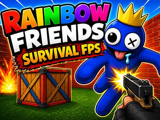 Supervivencia FPS Rainbow Friends: Terror Colorido y Tiros Tácticos - play online free