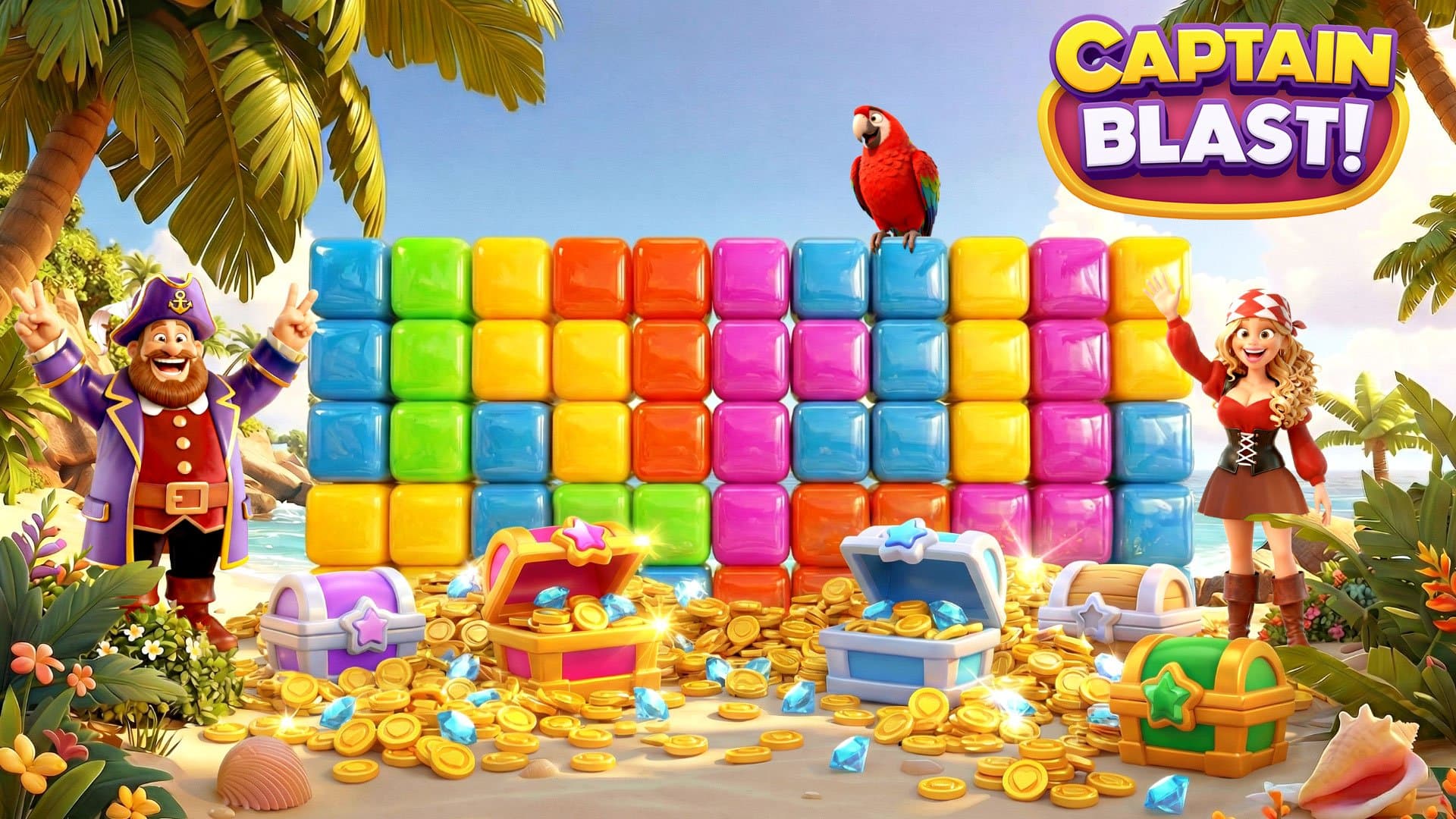 Reseña de Capitán Blast — Sólido juego de eliminar bloques tipo Match-3 con 4,800 niveles - play online free
