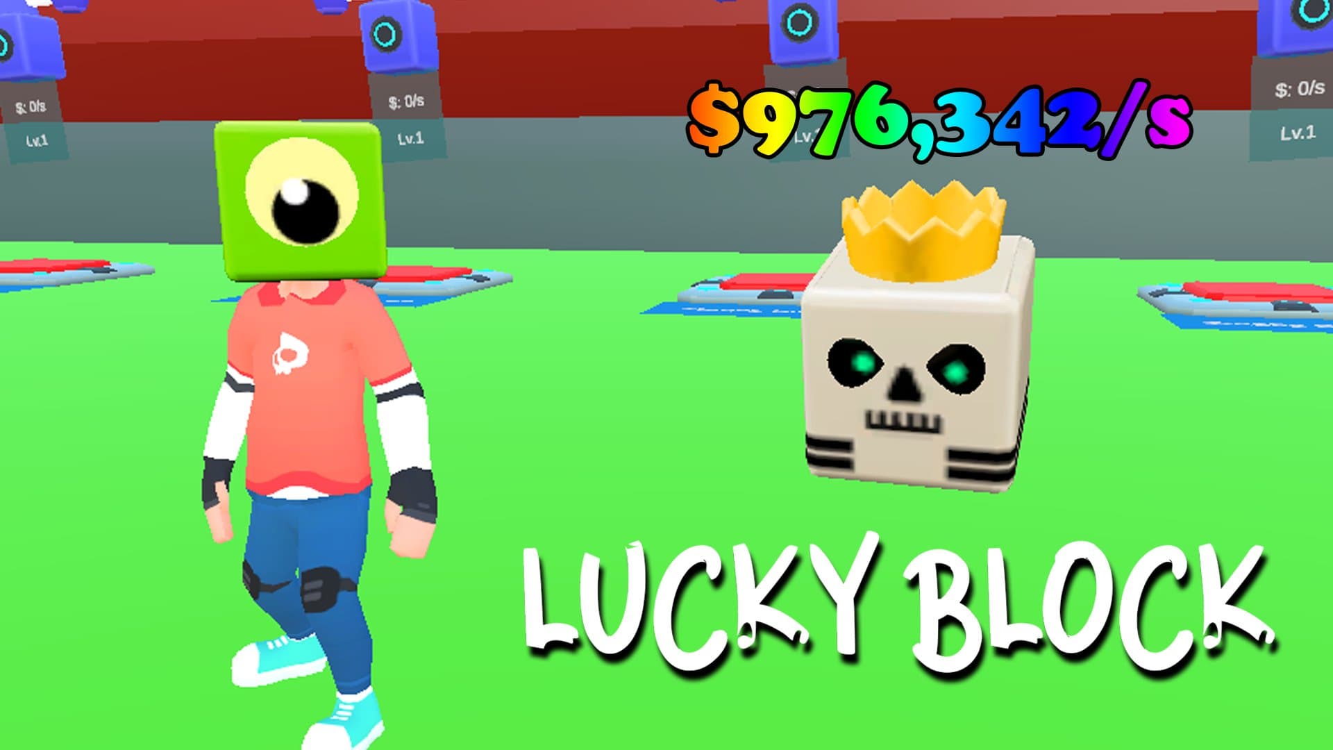 Lucky Block: Esquiva guardias y corre hacia la meta - play online free