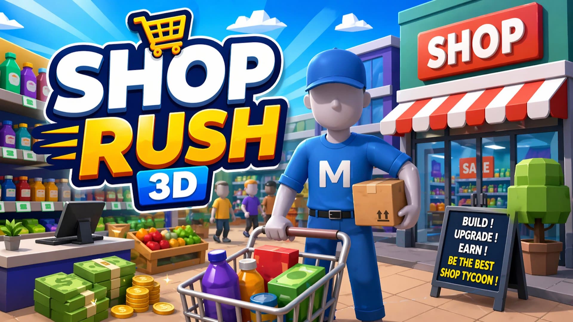 Shop Rush 3D es un juego de navegador gratuito peligrosamente relajante - play online free