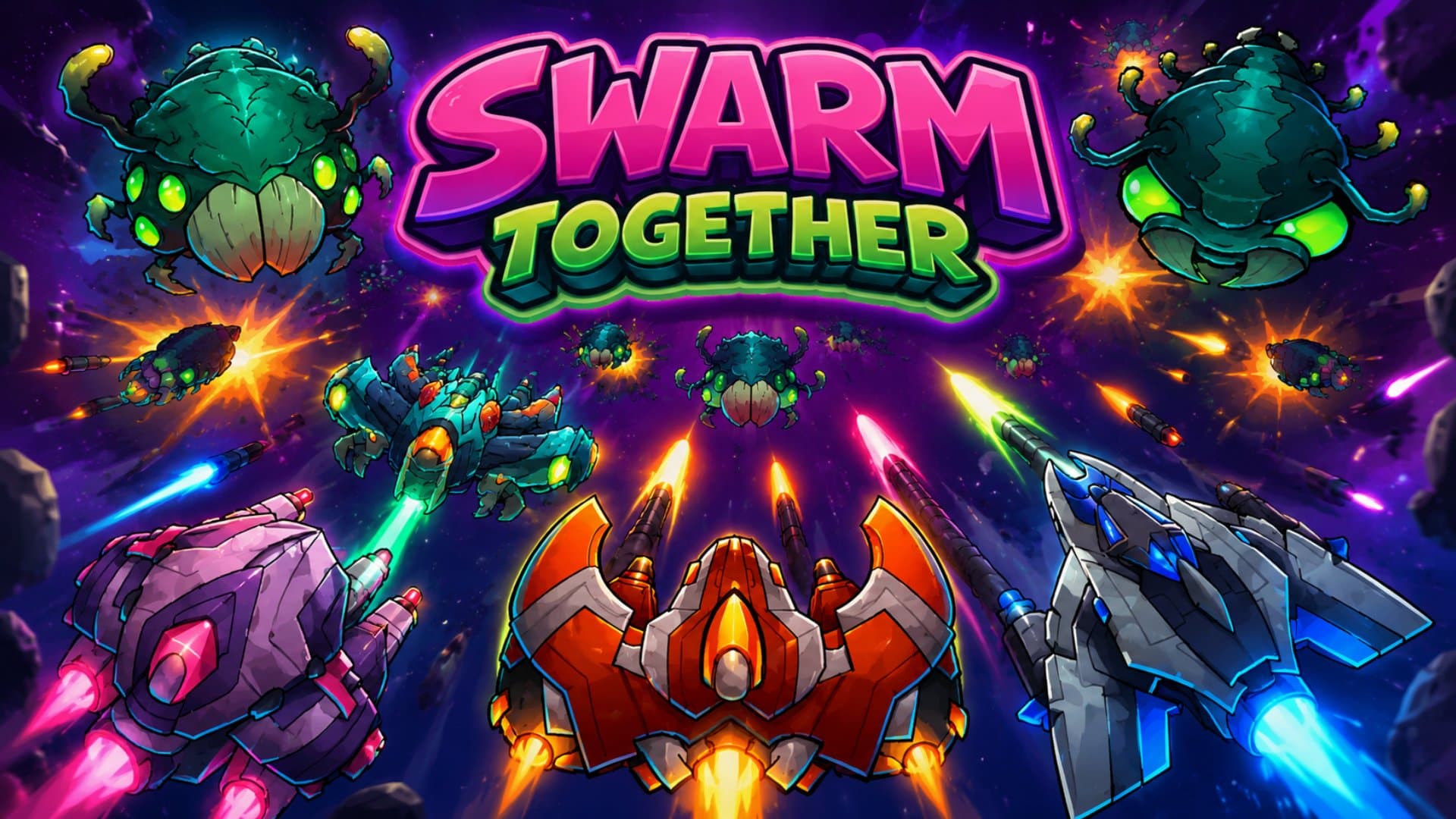 Swarm Together - Supervivencia cooperativa de hordas | Selección especial - play online free