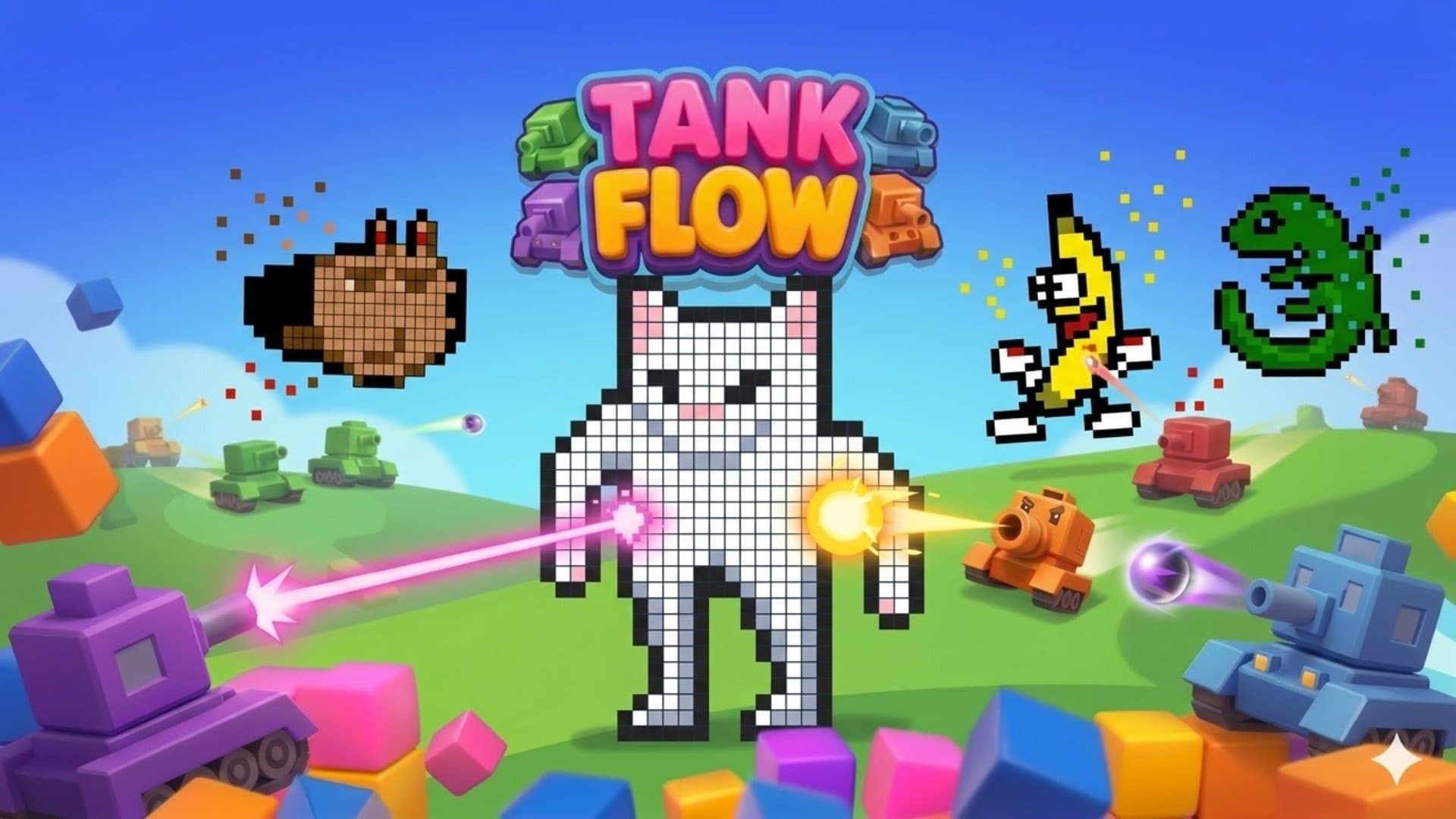 탱크플로우.io: 무료 픽셀 아트 퍼즐 게임 - play online free